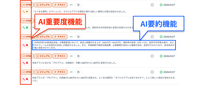 AI要約機能/AI重要度機能